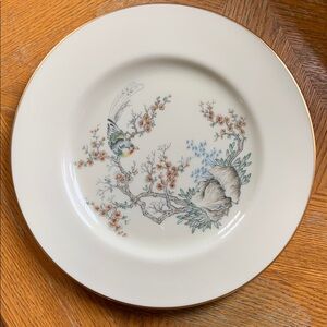 2 Vintage Lenox Plum Blossom Dinner Plates